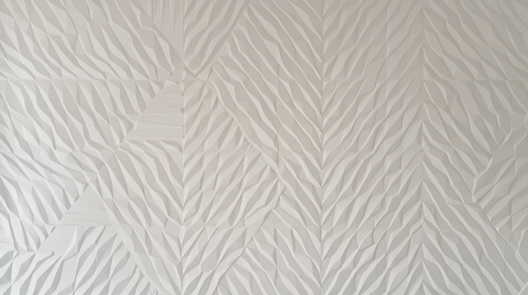 Parede com revestimento em gesso 3D minimalista