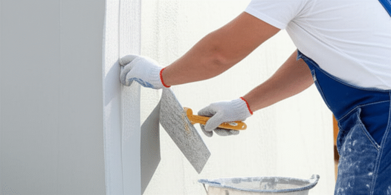 Aplicação Correta do Gesso na Fachada Profissional aplicando gesso em fachada
