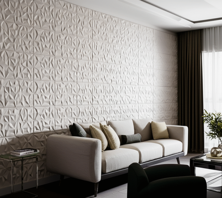 Parede de Gesso 3D com Profundidade Parede de gesso 3D em sala de estar