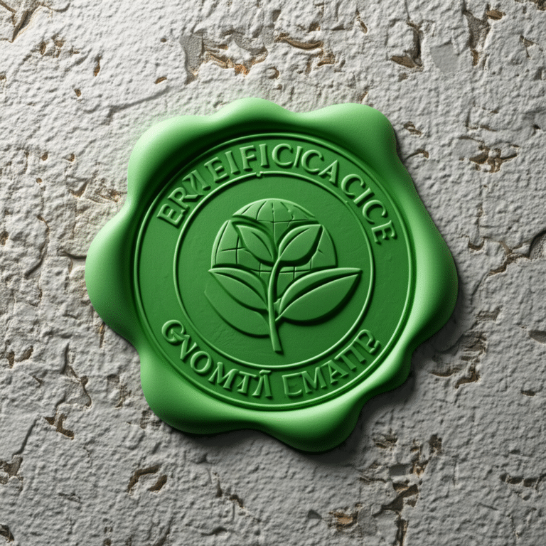 Certificação Ambiental: Garanta a Sustentabilidade do Gesso Selo de certificação ambiental em placa de gesso.