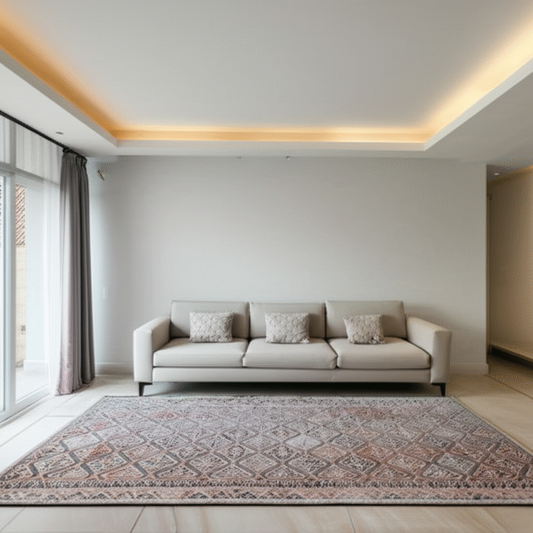 Gesso: Solução para Paredes Irregulares Sala de estar com parede de gesso lisa e uniforme, escondendo imperfeições.