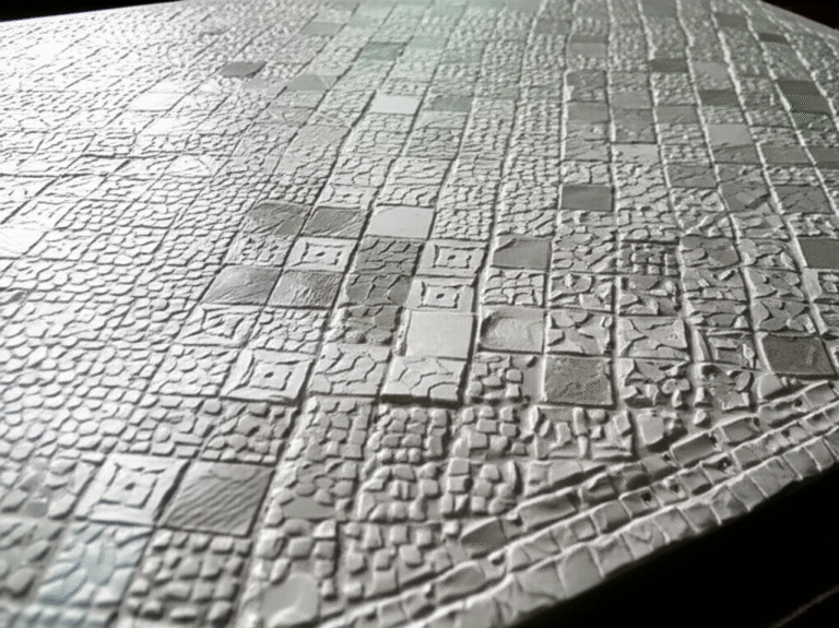 Mosaico de Gesso em Tampo de Mesa Mesa com tampo decorado com mosaico de gesso.
