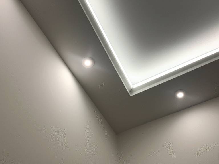 Sanca de Gesso para Ampliar Espaços Sanca de gesso iluminada em sala pequena