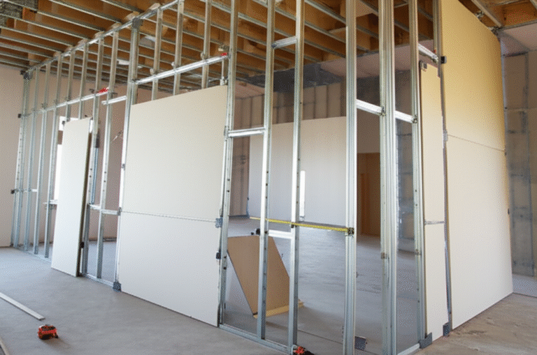 Construção com Drywall Paredes de drywall em construção