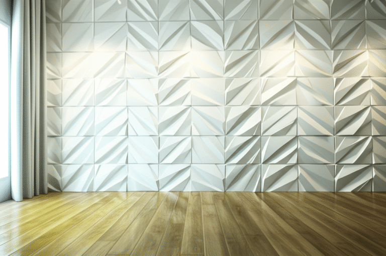 Paredes de Gesso 3D: Elegância e Modernidade Sala de estar moderna com parede de gesso 3D branca e iluminação embutida