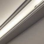 Sanca de gesso com iluminação e fios escondidos